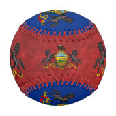 ペンシルバニア州旗，スポーツ/野球ボール 野球ボール (正面)