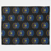 ペンシルバニア州旗 フリースブランケット (正面(横))