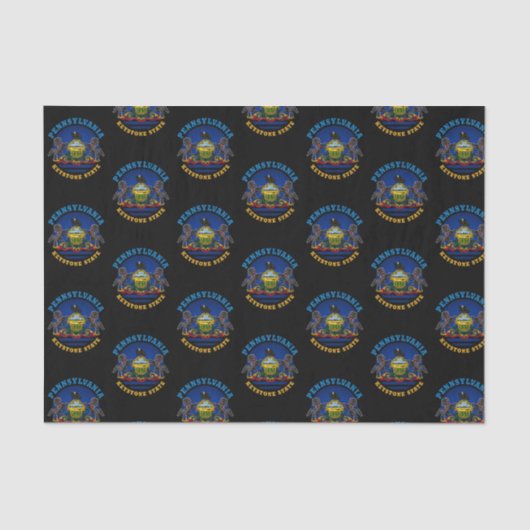 ペンシルバニア州旗 薄葉紙 (正面)