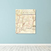 ペンシルバニア州油地区のハウェの地図 キャンバスプリント (インサイチュ (ウッドフロア))