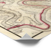 ペンシルバニア州油地区のハウェの地図 ポスター (角)