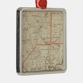 ペンシルバニア州油地域地図 メタルオーナメント (右)