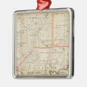 ペンシルバニア州油地域地図 メタルオーナメント (左)