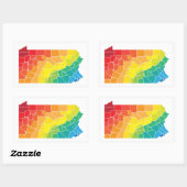 ペンシルバニア州色郡 長方形シール (シート)