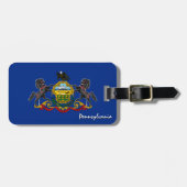 ペンシルバニア州荷物預かり証、愛国旗 ラゲッジタグ (正面横)