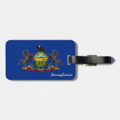 ペンシルバニア州荷物預かり証、愛国旗 ラゲッジタグ (裏面横)