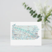 ペンシルバニア州間地図はがき ポストカード (スタンド正面)