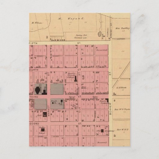 ペンシルバニア州，ビーバー ポストカード (正面)