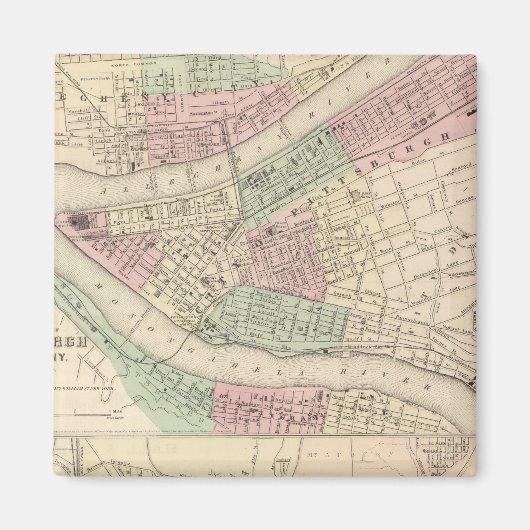 ペンシルバニア州,ピッツバーグとアレゲーニー マグネット (正面)