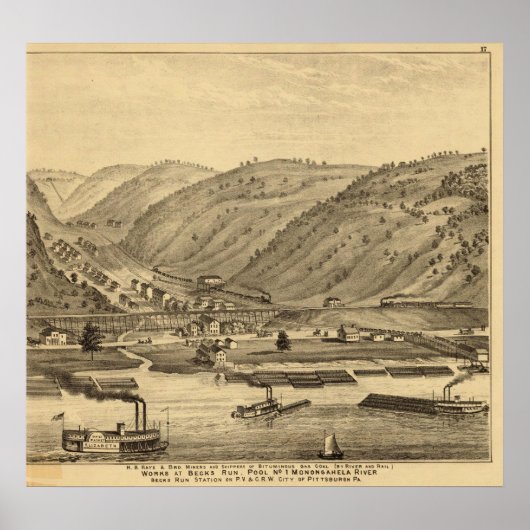 ペンシルバニア州，ピッツバーグ ポスター (正面)