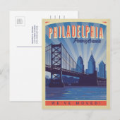 ペンシルバニア州，フィラデルフィア | 引っ越しました インビテーションポストカード (正面/裏面)