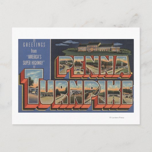 ペンシルバニア州 – ペンシルバニア州ターンパイク ポストカード (正面)