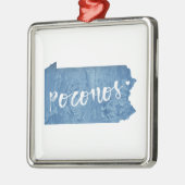 ペンシルバニア州，ポコノス メタルオーナメント (左)