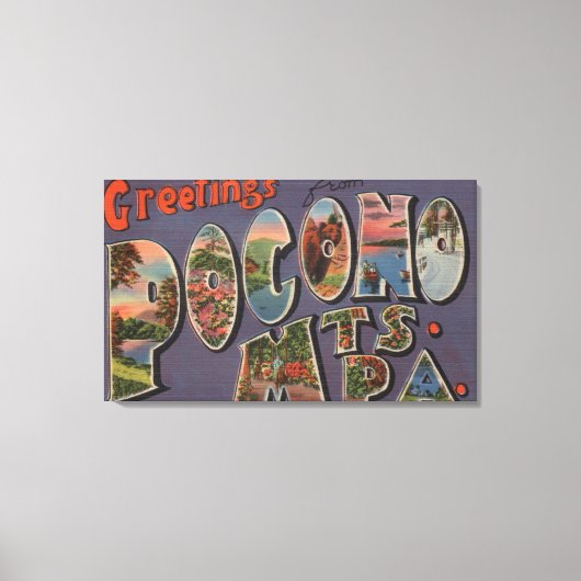 ペンシルバニア州 – ポコノマウンティア2 キャンバスプリント (正面)