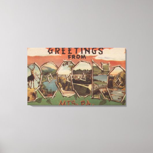 ペンシルバニア州 – ポコノマウンティア キャンバスプリント (正面)