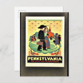 ペンシルバニア州、小さな赤い学校 ポストカード (正面/裏面)