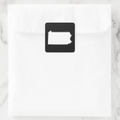 ペンシルバニア州（白と黒） スクエアシール (バッグ)