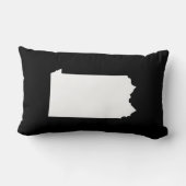 ペンシルバニア州(白と黒) ランバークッション (裏面)