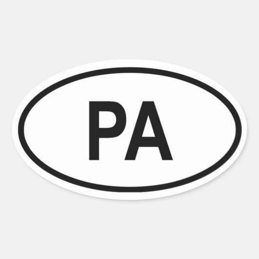 ペンシルバニア州「PA」 楕円形シール (正面)