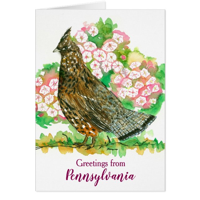 ペンシルバニア州Ruffed Grouse Laurelからの挨拶 (正面)