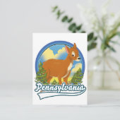 ペンシルバニア旅行のロゴ ポストカード (スタンド正面)