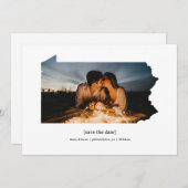 ペンシルバニア日付写真カードの保存 セーブザデート (正面/裏面)