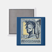 ペンシルバニア炭鉱夫 マグネット (正面/裏面)