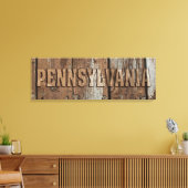 ペンシルバニア素朴な木製の壁のキャンバスの看板 キャンバスプリント (インサイチュ (リビング))
