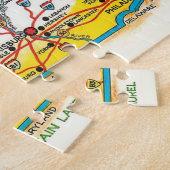 ペンシルバニア葉書の地図 ジグソーパズル (側面)