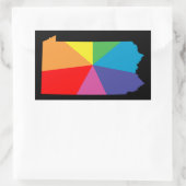 ペンシルバニア虹の配列 長方形シール (バッグ)