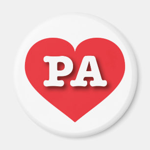 ペンシルバニア赤いハート- I love PA マグネット