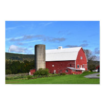 ペンシルバニア赤い納屋と風車12 x 8