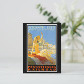 ペンシルバニア鉄道からアトランティックシティへのはがき ポストカード (スタンド正面)