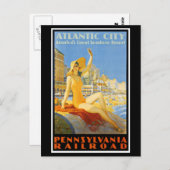 ペンシルバニア鉄道からアトランティックシティへのはがき ポストカード (正面/裏面)