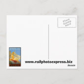 ペンシルバニア鉄道からアトランティックシティへのはがき ポストカード (裏面)