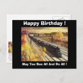 ペンシルバニア鉄道のタンク車列車 1942年誕生日 ポストカード (正面/裏面)