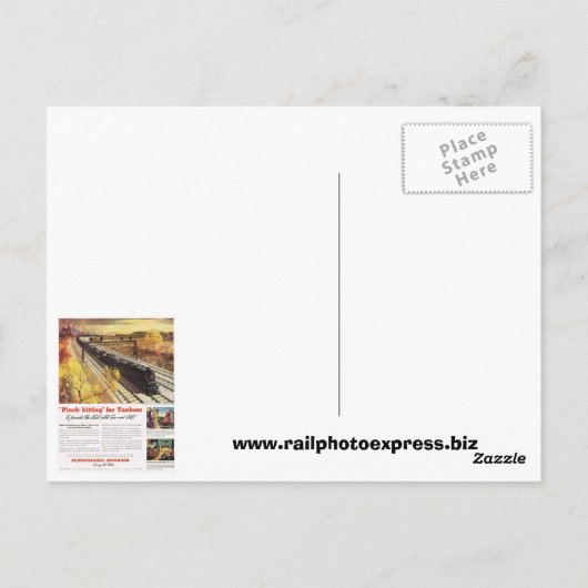 ペンシルバニア鉄道のタンク車列車 1942年誕生日 ポストカード (裏面)