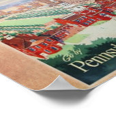 ペンシルバニア鉄道のフィラデルフィアを訪れる ポスター (角)