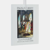 ペンシルバニア鉄道のフィラデルフィア自由 ガラスオーナメント (正面右)