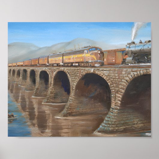ペンシルバニア鉄道オンザロックヴィル橋ポスト ポスター (正面)