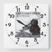 ペンシルバニア鉄道ブロードウェイ有限会社1929 スクエア壁時計 (正面)