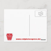 ペンシルバニア鉄道ブロードウェイ限定ストリーマー ポストカード (裏面)