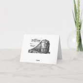 ペンシルバニア鉄道モダン電車電源ノートカード カード (裏面)