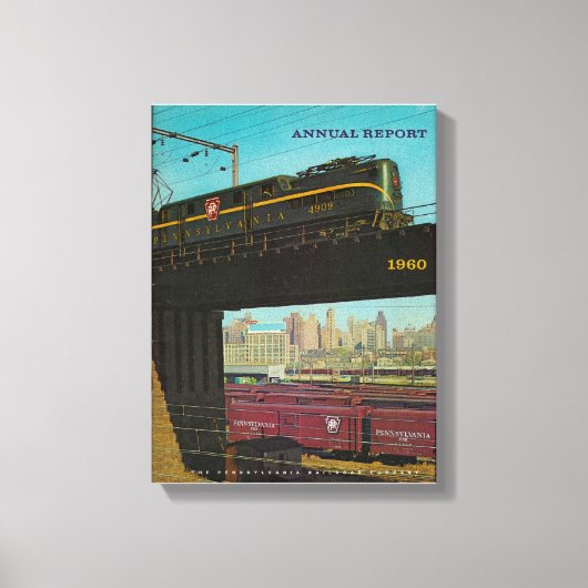 ペンシルバニア鉄道年次報告書1960 キャンバスプリント (正面)