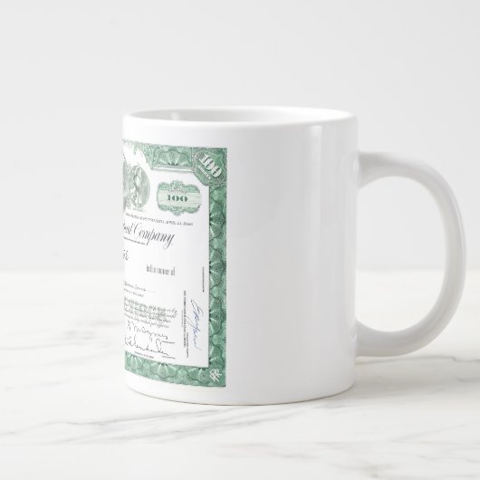 ペンシルバニア鉄道株式証明ジャンボマグ ジャンボコーヒーマグカップ (右)