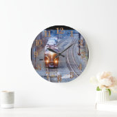 ペンシルバニア鉄道機関車の復元5809 ラージ壁時計 (ホーム)