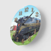ペンシルバニア鉄道機関車GG-1 #4800 ラウンド壁時計 (傾斜)