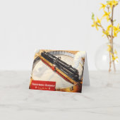 ペンシルバニア鉄道蒸気タービンノートカード カード (黄色い花)