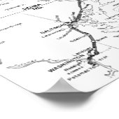 ペンシルバニア鉄道電化線地図1956 ポスター (角)