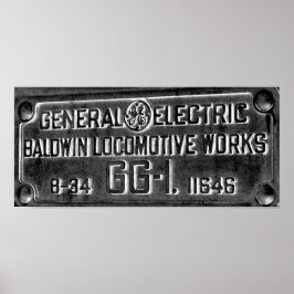 ペンシルバニア鉄道GG-1 #4800ビルダープレート ポスター
